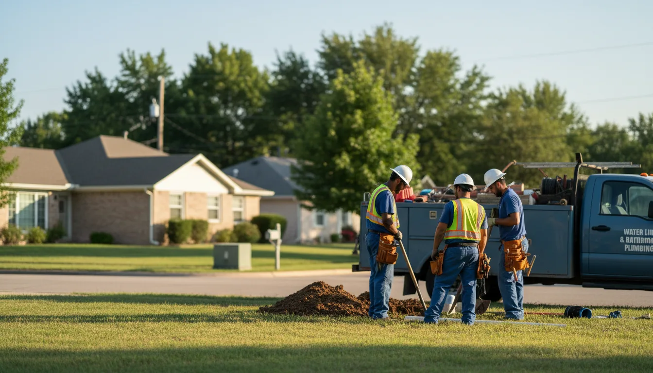 Residential water line and bathroom plumbing service in Southfield, MA